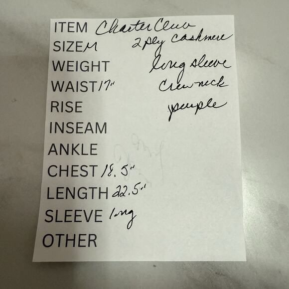 Charter Club Cashmere Turtleneck Sweater Medium Petite Plum Purple 2 Ply Women - Picture 9 of 9